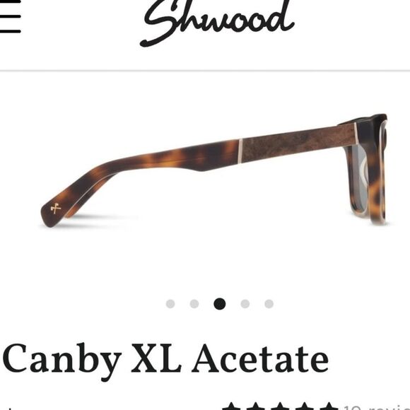 Shwood Canby XL Full  Acetate Rim Round Women Sunglasses elm burl inlay main image 10